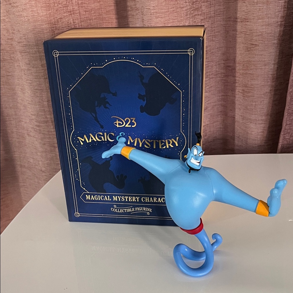 Disney Blue Genie Collectible Figurine with Red & Gold Accents